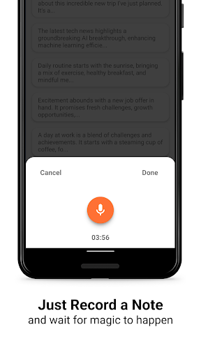 Screenshot of Audio Writer: Speech to Text