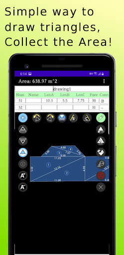 Android application Triangle List screenshort