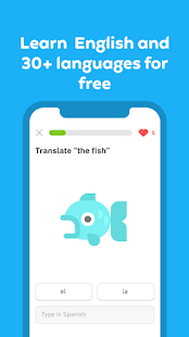 Captura de tela do Duolingo: Aprenda inglês