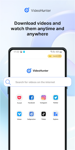 Android application VideoHunter screenshort