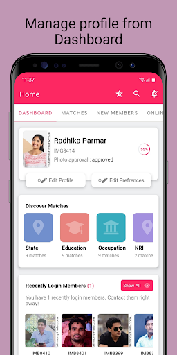 India MatrimonyHub App-Biodata Screen 3
