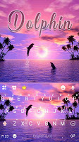 screenshot of Dolphin Sunset Keyboard Theme