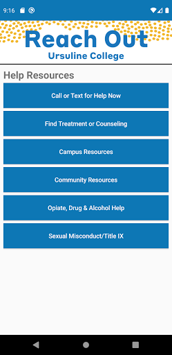 Ursuline College Reach Out Screen 3