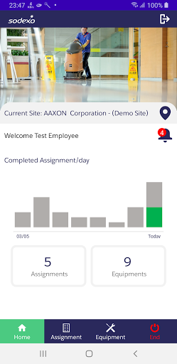 Android application SMS E-Daily Assignment screenshort