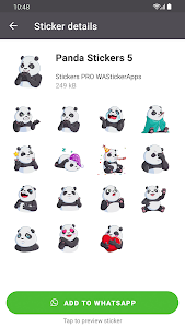 Funny Panda Stickers WASticker Unknown