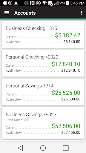 Android application IDB Global FCU screenshort
