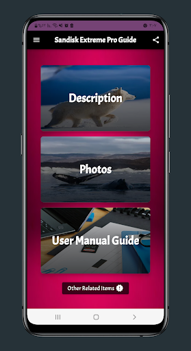 Android application sandisk extreme pro guide screenshort