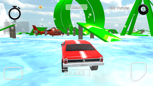 Android application Snow Car Race & Stunts Extreme screenshort