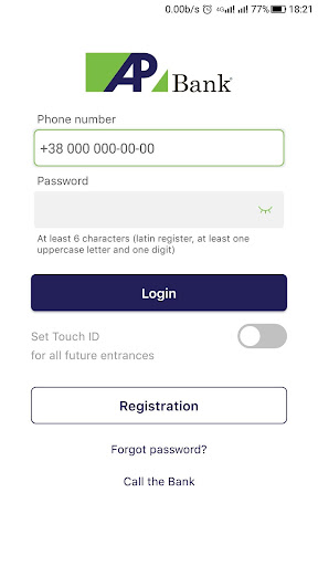 Android application AP Bank Agroprosperis Bank screenshort