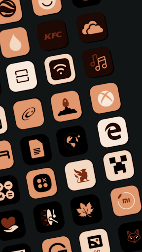 Flat Brown Squares Icon Pack