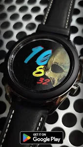 Digital Skull Watch Face