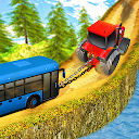 Chained Tractor Towing Bus 3D Simulation Game 2020