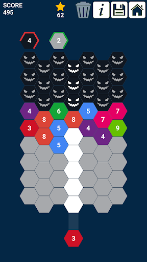 Hexa Monsters Attack Match 3 Block Puzzle