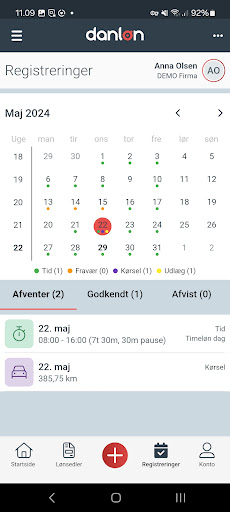 Android application Danløn screenshort