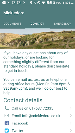 Mickledore Walking Holidays Screen 2