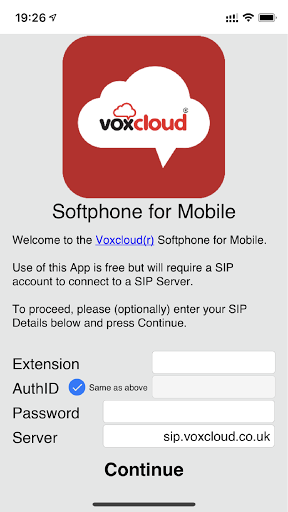 Android application Voxcloud Softphone screenshort