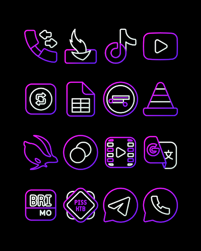 Nambula Purple - Lijnen Icon Pack