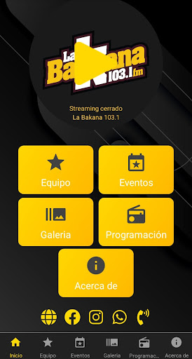 Android application La Bakana 103.1 FM screenshort