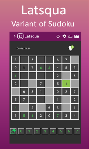Android application Latsqua: variant of Sudoku screenshort