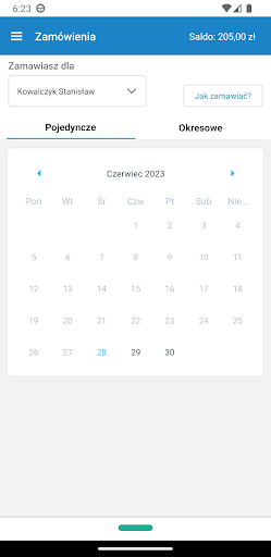 Android application zamowposilek.pl screenshort