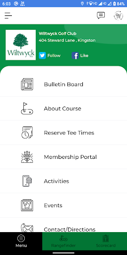 Android application Wiltwyck Golf Club screenshort