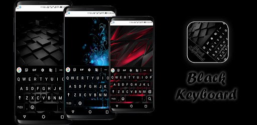 Pure Black Keyboard : Emoji Ke