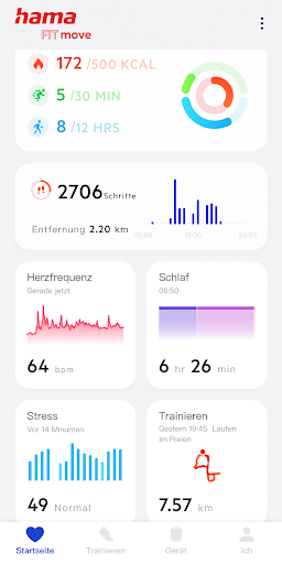 Android application Hama FIT Move screenshort