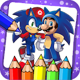 coloring sonic dach fans icon