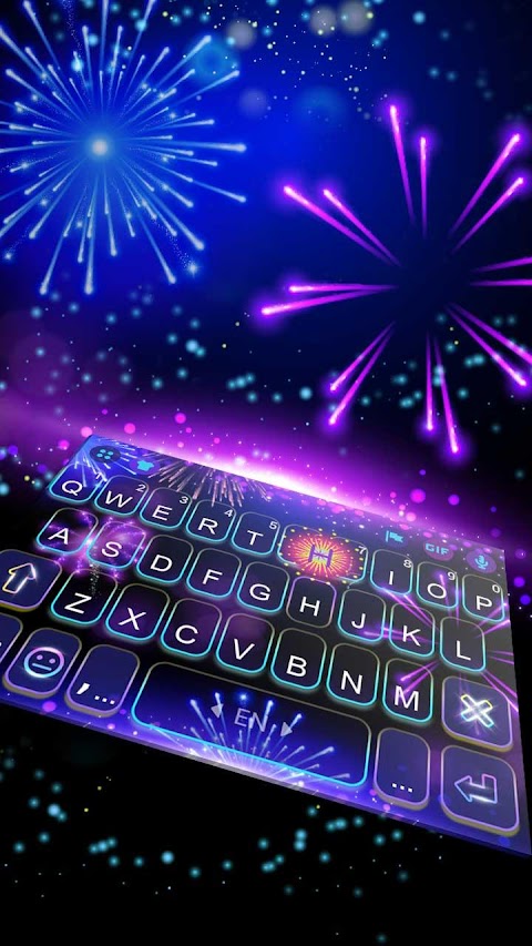 クールな Cool Firework のテーマキーボードのおすすめ画像1