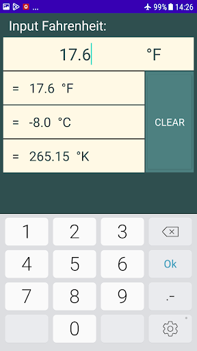 Fahrenheit Celsius Kelvin Screen 3