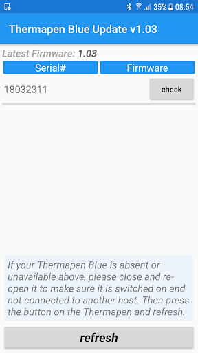 Thermapen Blue Update Screen 2