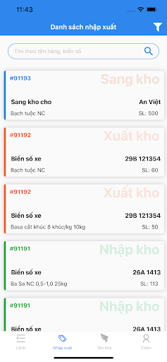 Android application Kho lạnh An Việt screenshort