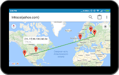 screenshot of Intrace: Visual traceroute
