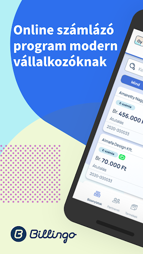 Android application Billingo - Online számlázó screenshort