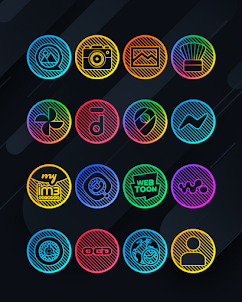 Lines Circle - Neon Icon Pack