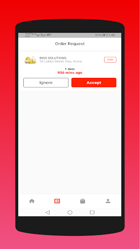 Yewokurom Delivery App Screen 2