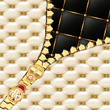 Gold lock screen zipper icon