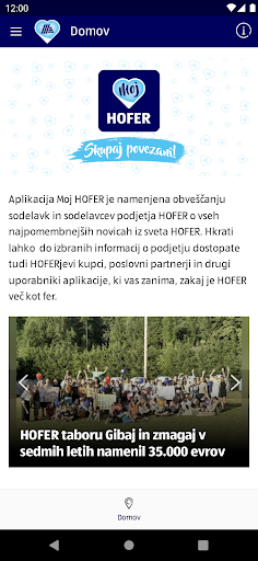 Android application Moj HOFER screenshort