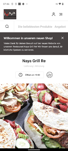 Android application Naya Grill Re screenshort