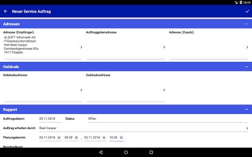 Android application SERVICE-Plus Mobil screenshort
