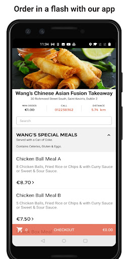 Android application Wang's Chinese Asian Fusion Ta screenshort