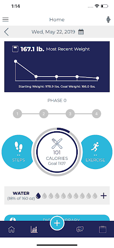 Android application Options Health Coach screenshort
