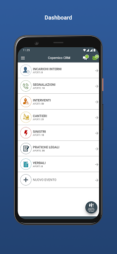 Android application Copernico Amministratore screenshort