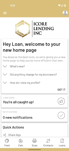 Android application iCore Lending screenshort