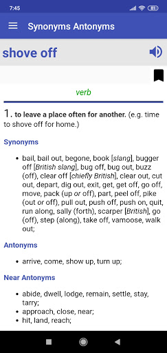 Synonyms Antonyms Screen 3