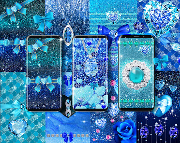 Blue glitter diamond wallpaper  screenshots 1