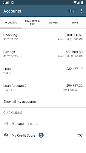 TBK Bank Mobile App Screen 3