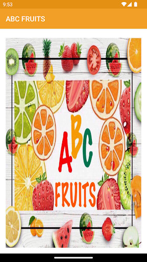 Android application ABC Fruits screenshort