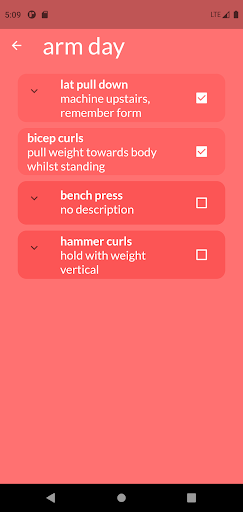 workoutBuddy Screen 2