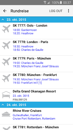 myHeliTravel Screen 2